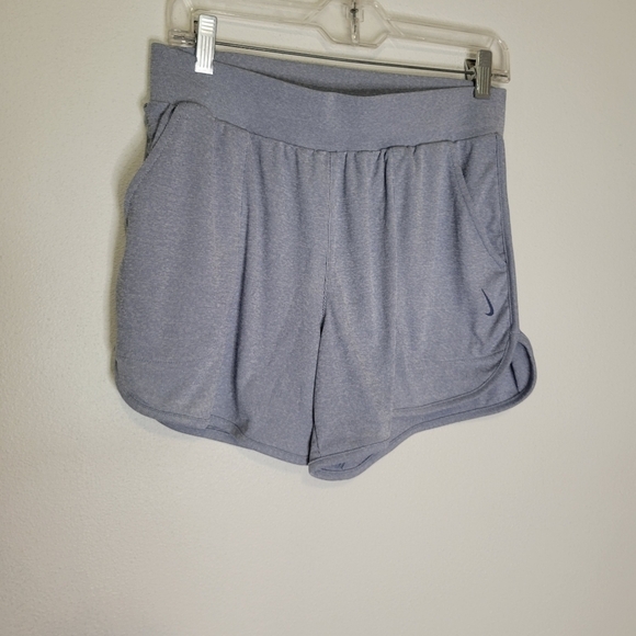 New nike yoga blue/white stripes shorts - Picture 1 of 4